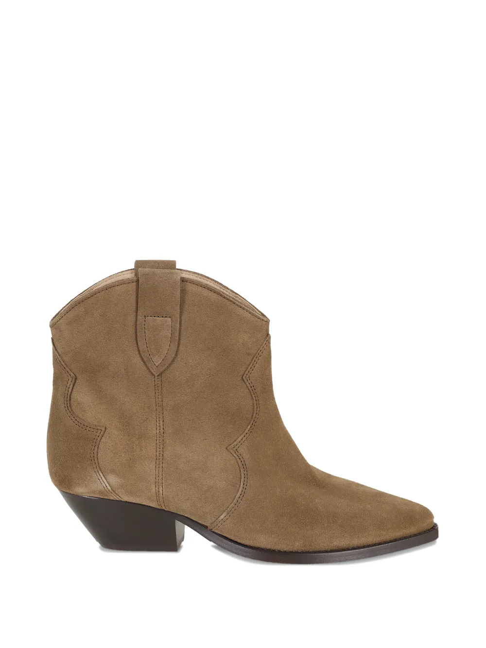 Isabel Marant Tab Detail Ankle Boots In Brown