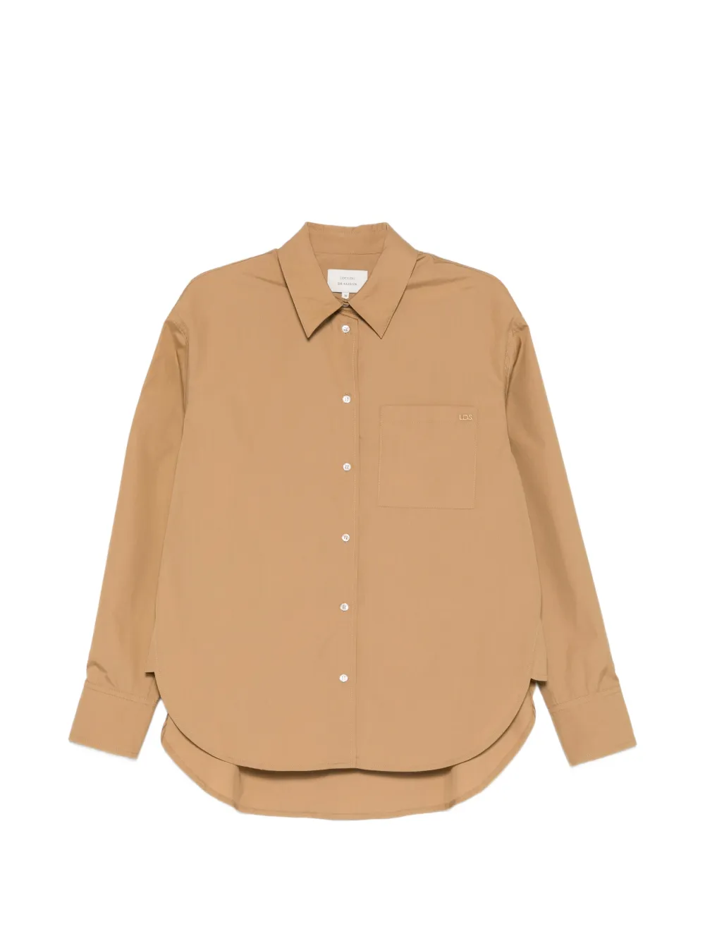 LouLou de Saison pocket curved hem shirt - Marrone