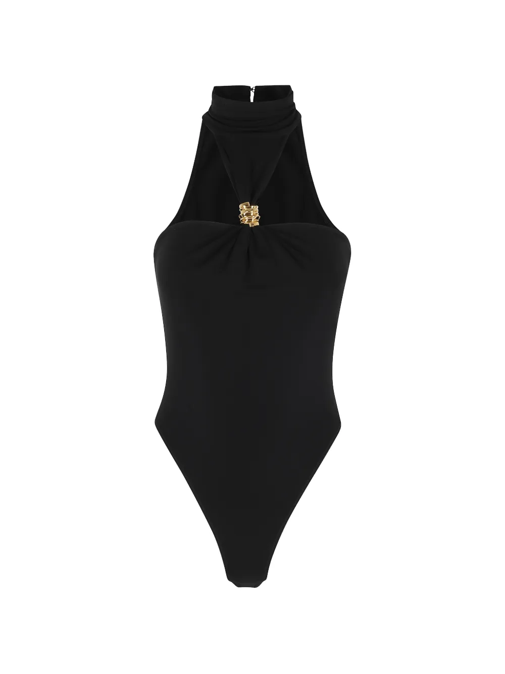 Elisabetta Franchi halterneck embellished body - Schwarz