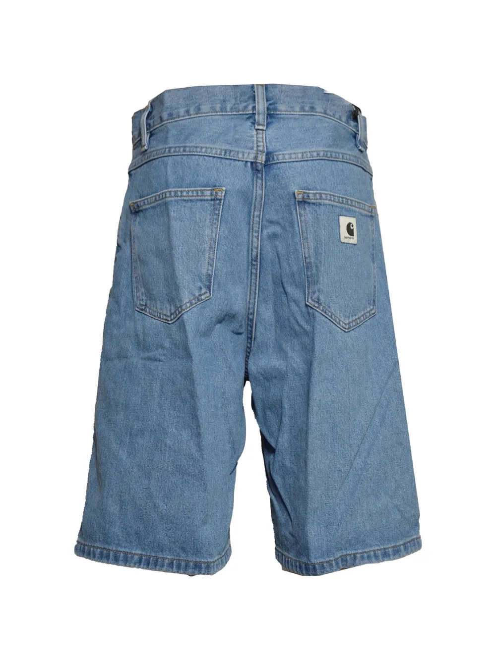 Carhartt WIP Brandon denim shorts met logopatch Blauw