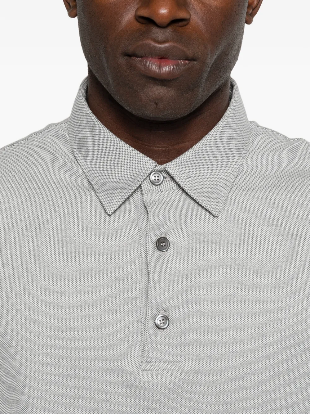 Brioni Poloshirt met knopen Grijs