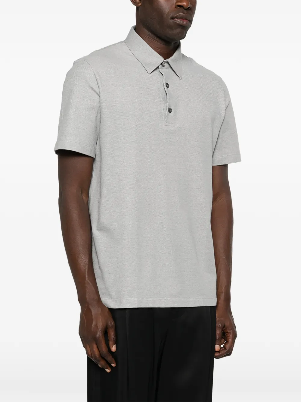 Brioni Poloshirt met knopen Grijs