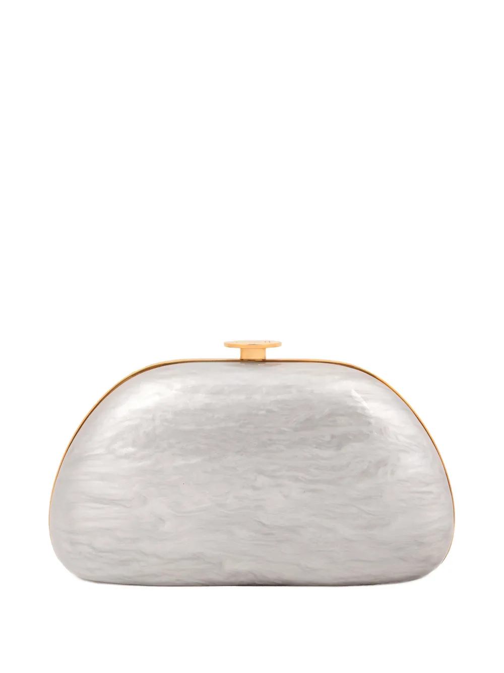 Gemy Maalouf glossy-effect clutch bag - Wit