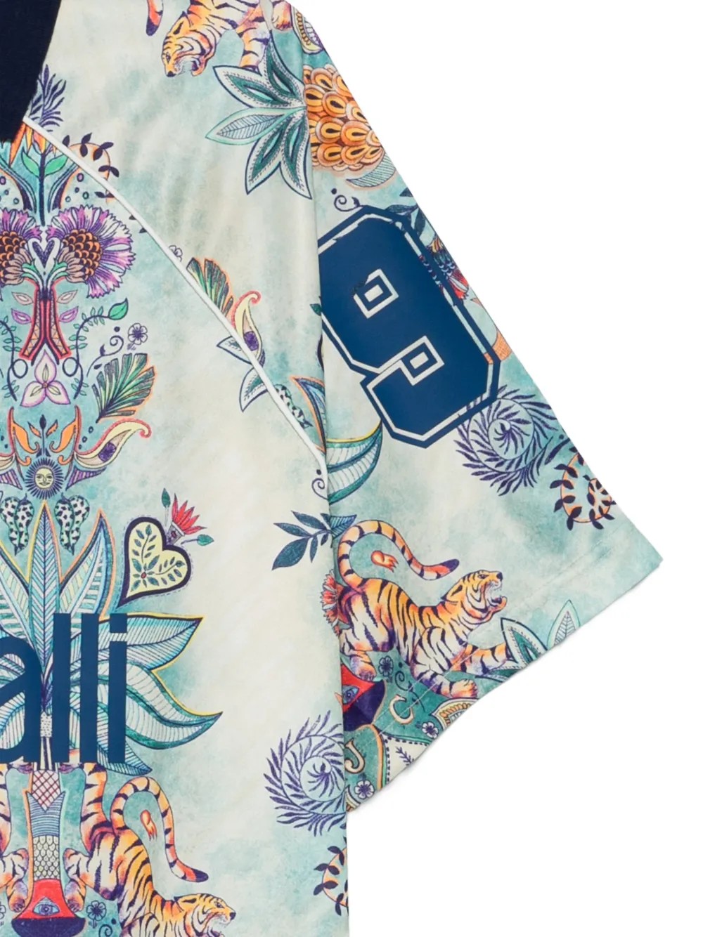  Just Cavalli Floral Print T-shirt - Blue 