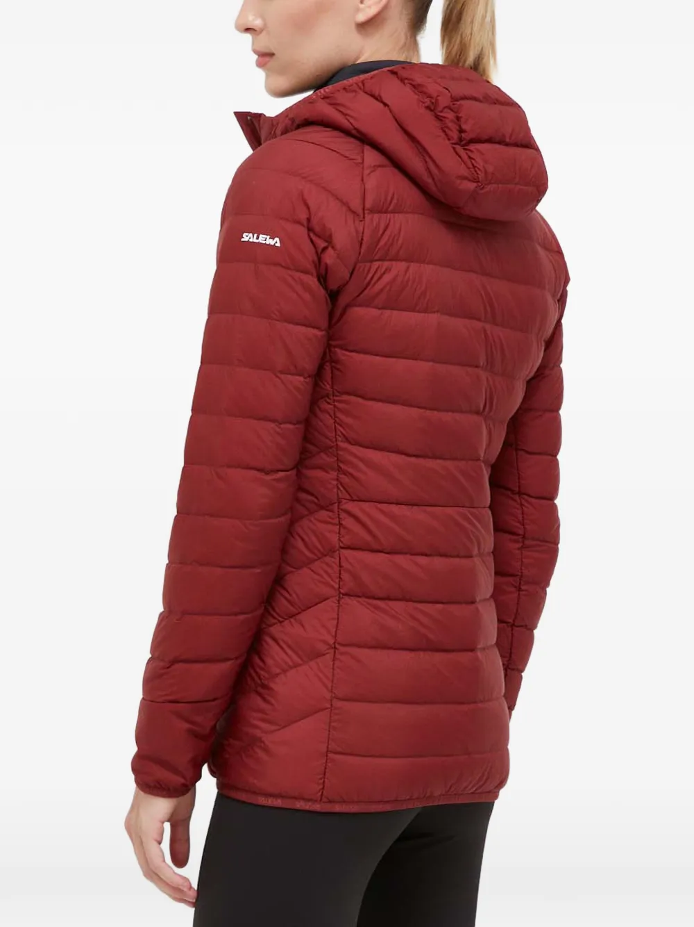 Salewa Hooded Quilted Jacket - Red 