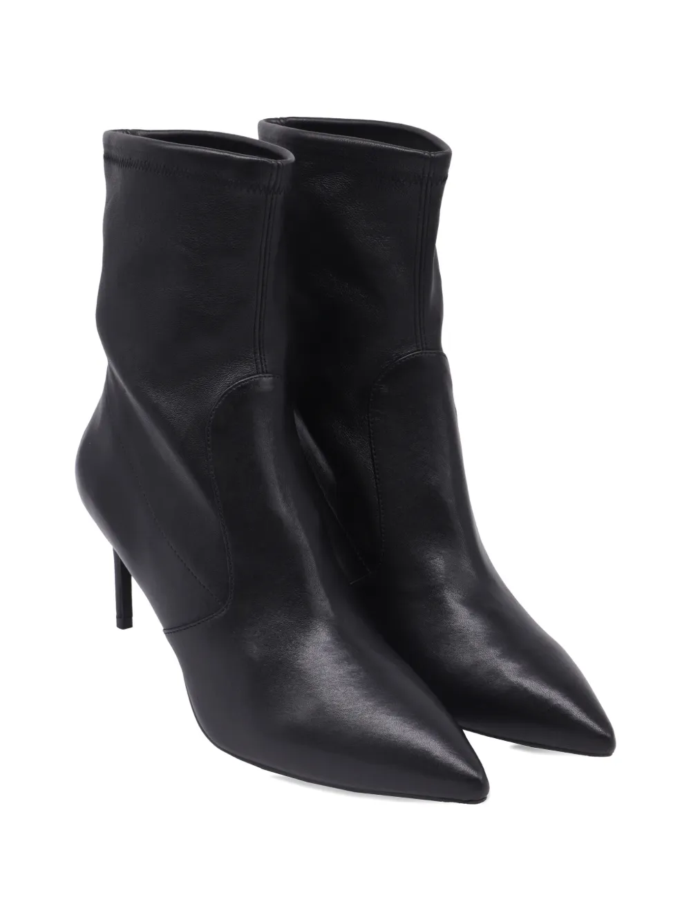 Stuart Weitzman leather sock ankle boots - Zwart