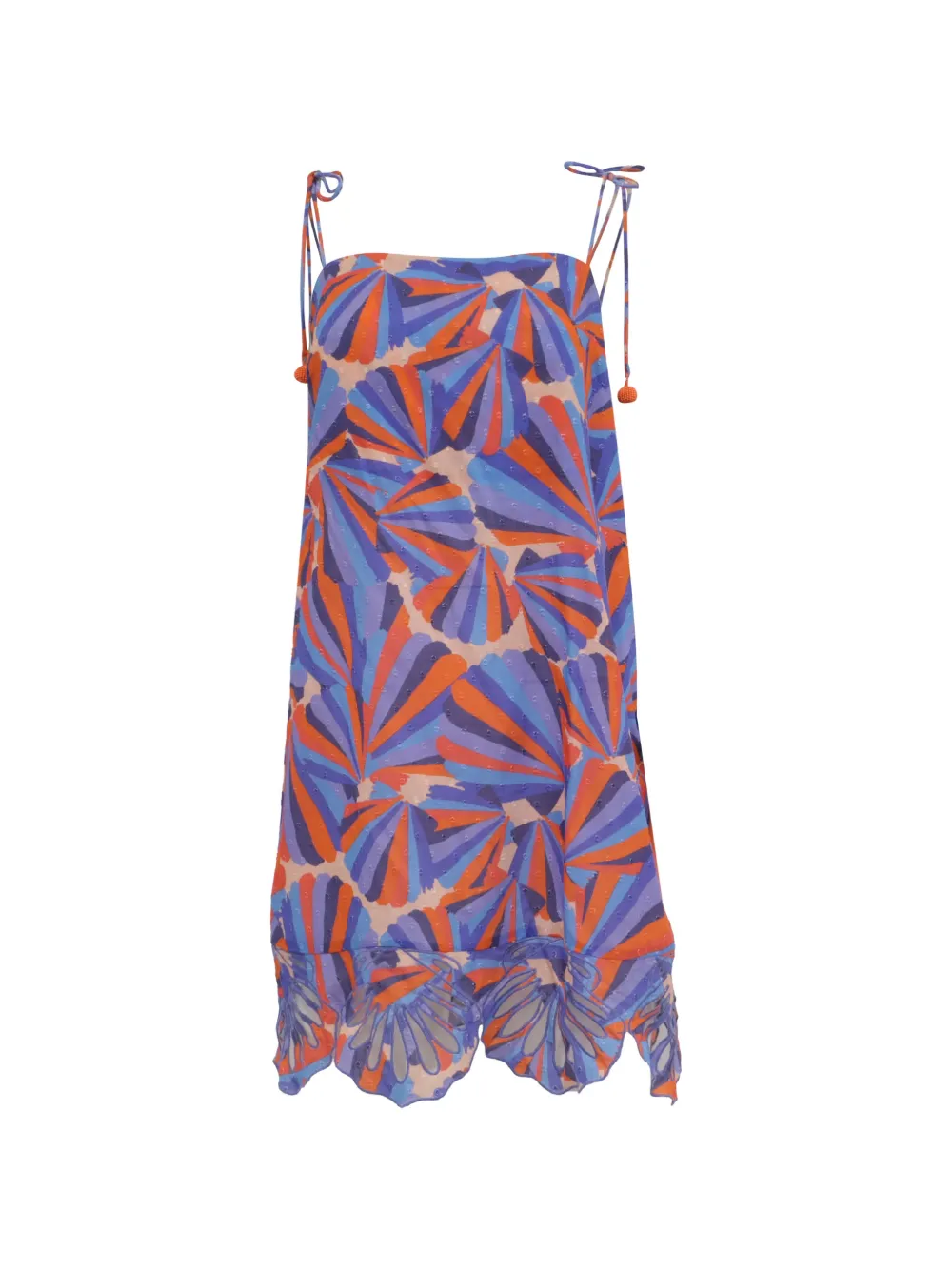 FARM Rio tie-strap print mini dress - Blu