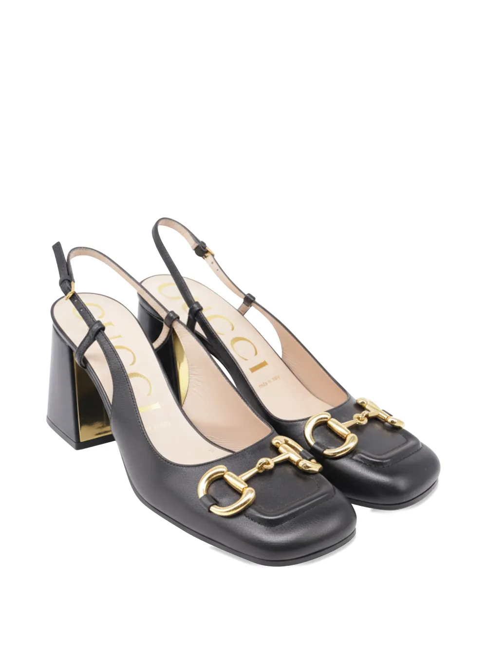 Gucci Pre-Owned horsebit slingback pumps - Zwart
