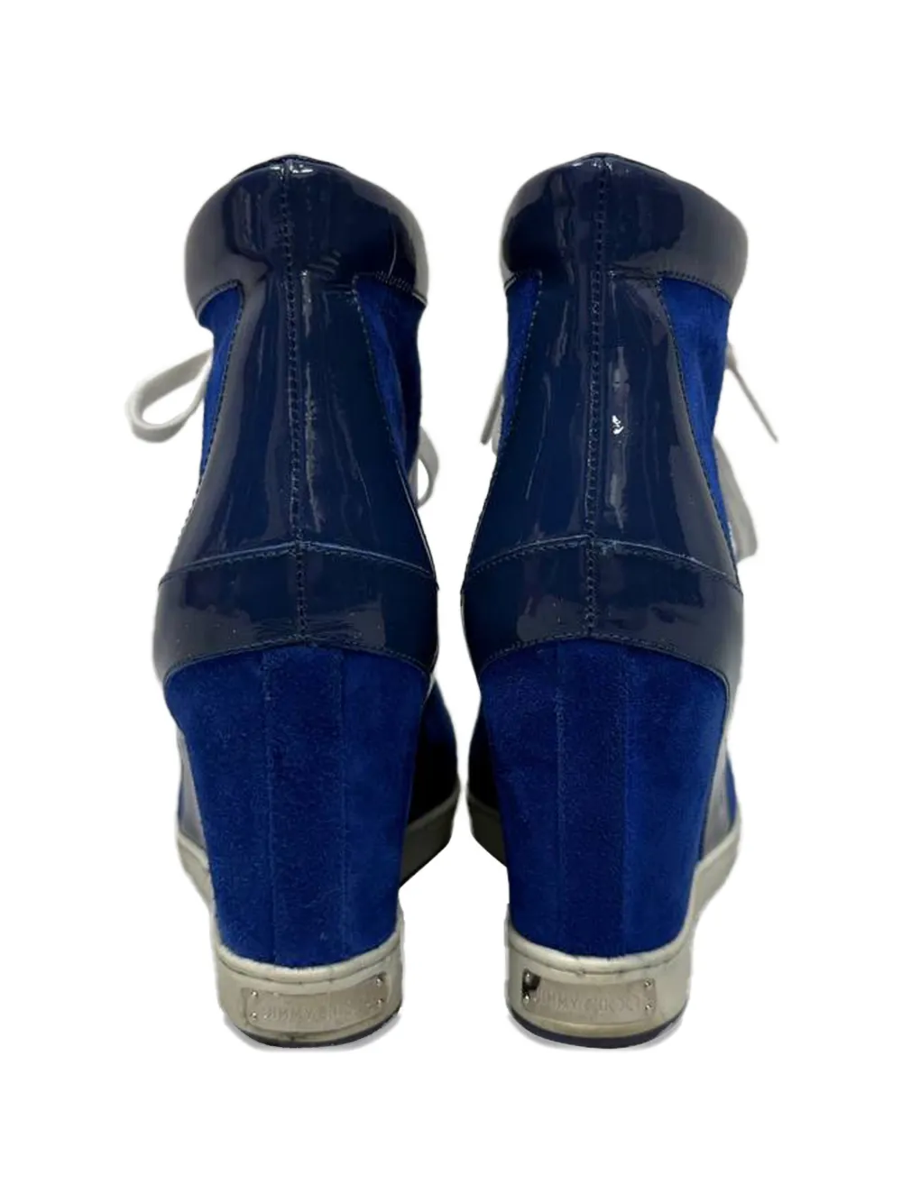 Jimmy Choo Pre-Owned Panama wedge sneakers - Blauw