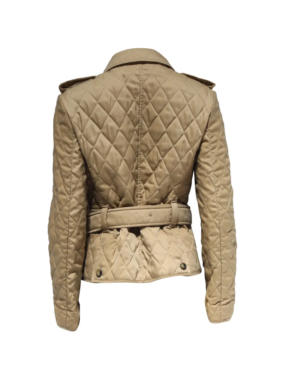 Burberry Pre-Owned belted quilted jacket - Beige