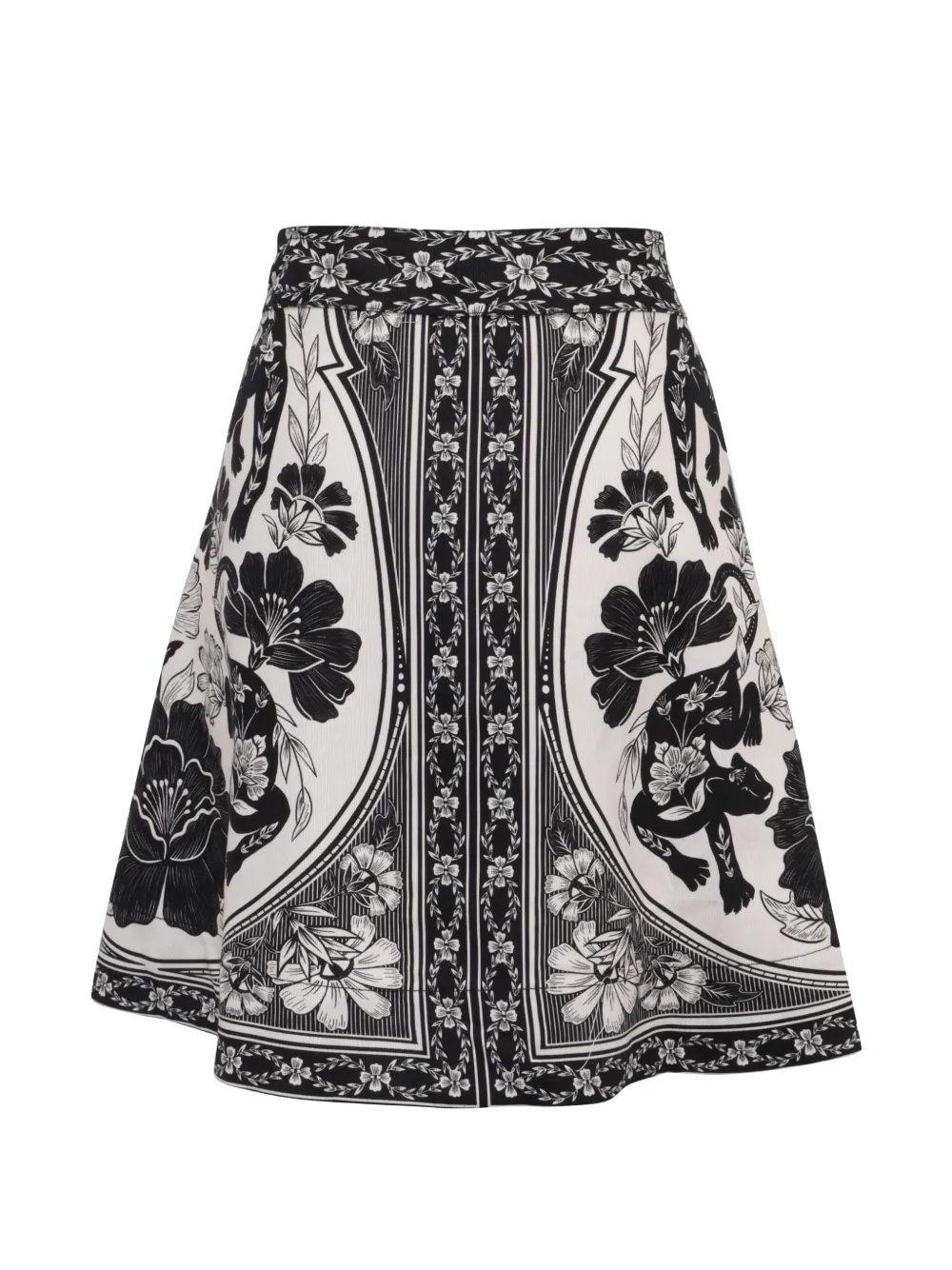FARM Rio flower-print mini skirt - Nero