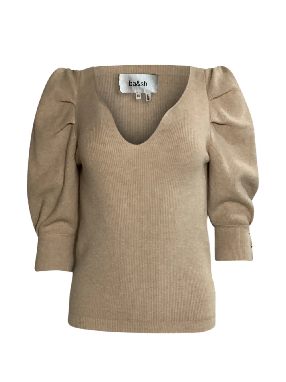 Ba&Sh puffed sleeve T-shirt - Toni neutri