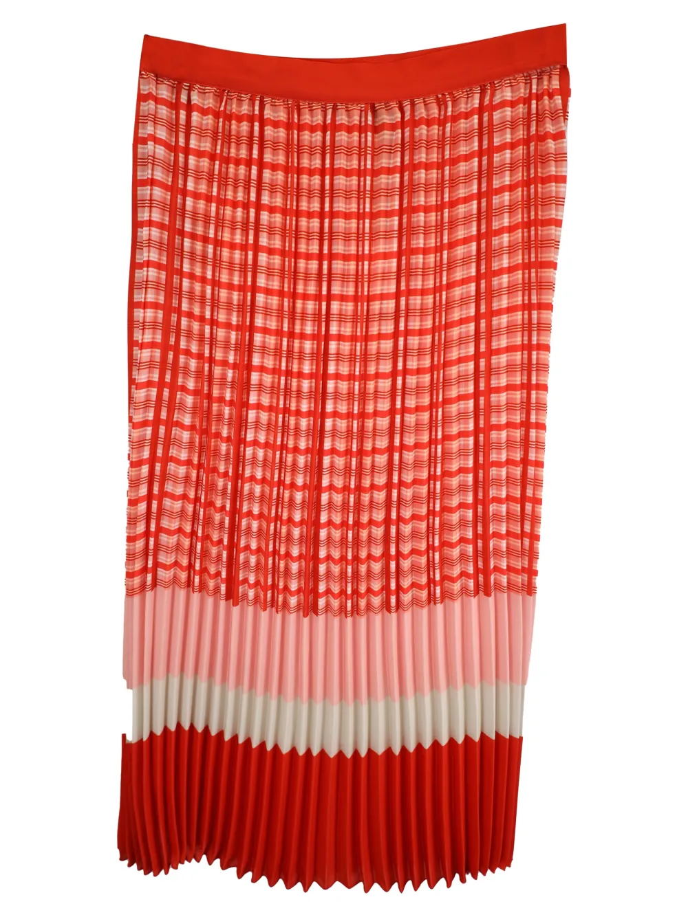 Iris & Ink plaid-pattern pleated skirt - Rood
