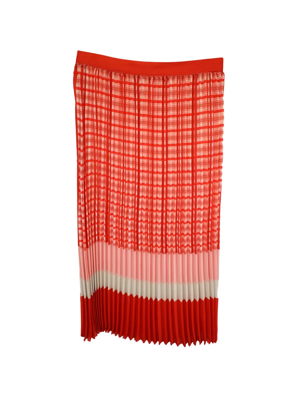 Iris & Ink plaid-pattern pleated skirt - Rosso