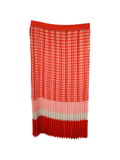 Iris & Ink plaid-pattern pleated skirt