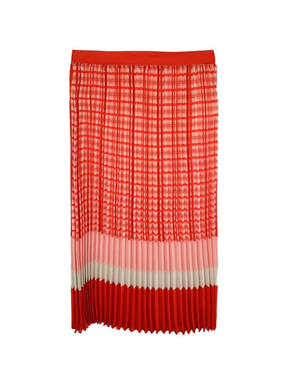 Iris & Ink plaid-pattern pleated skirt - Rosso