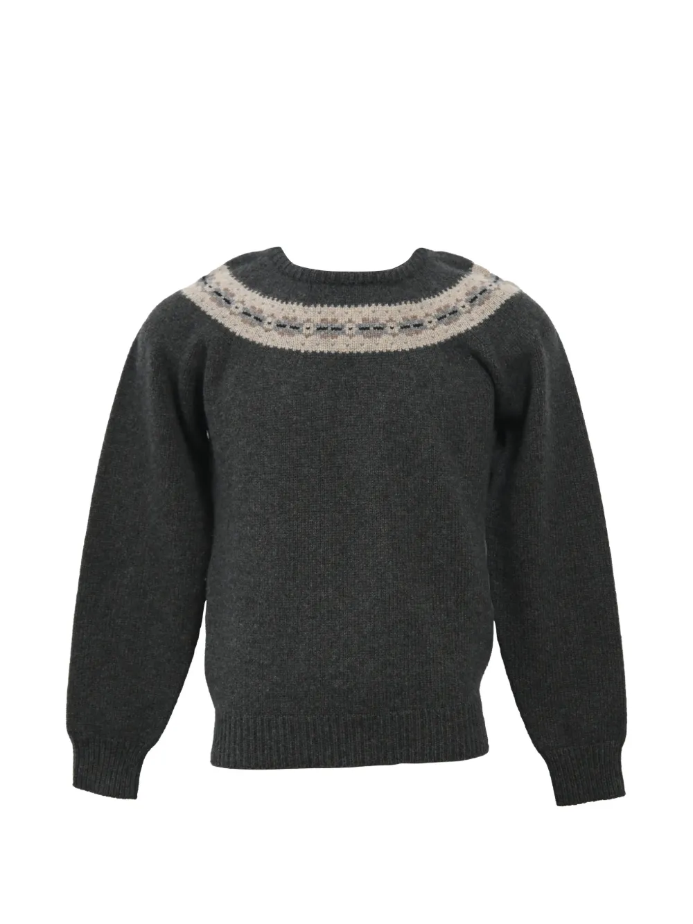 Jil Sander Pre-Owned patterned crew-neck sweater - Grigio