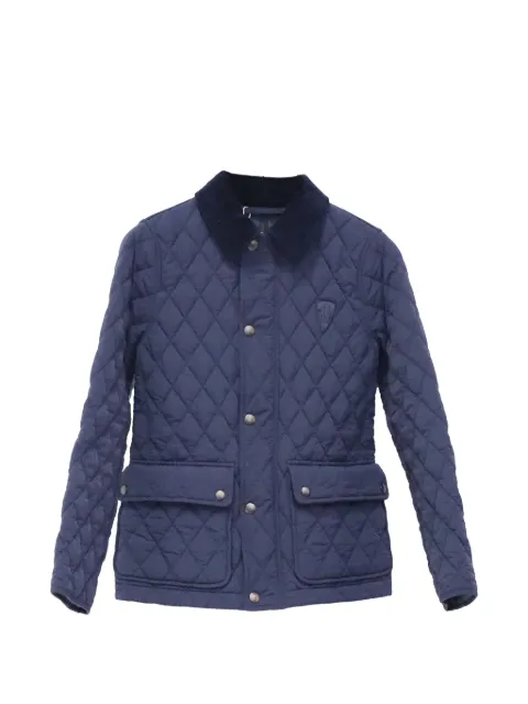 Burberry Pre-Owned quilted logo-patch jacket