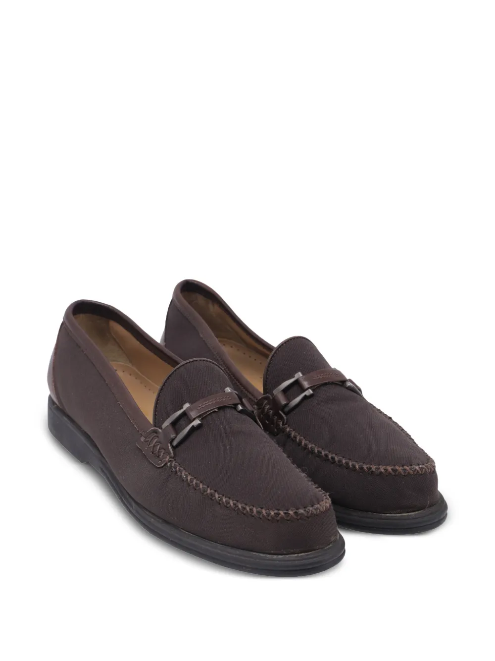 Ferragamo Pre-Owned Gancini detail loafers - Bruin