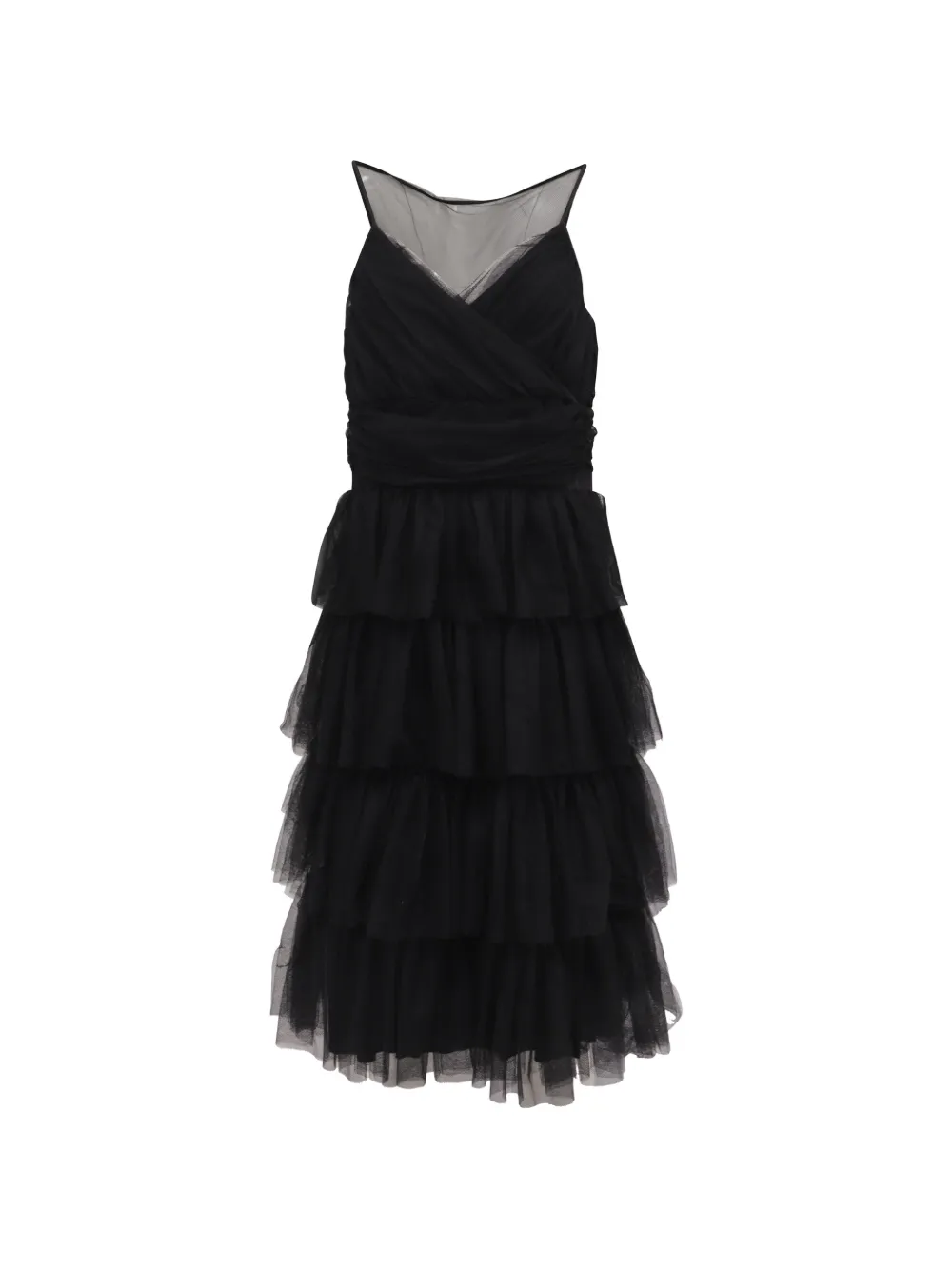 Givenchy Pre-Owned V-neck tiered mini dress - Nero