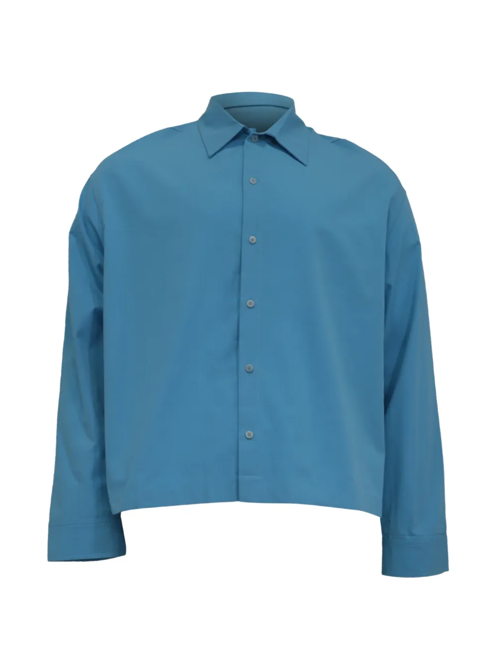 Jacquemus Pre-Owned La Casa button-down cropped shirt - Blu