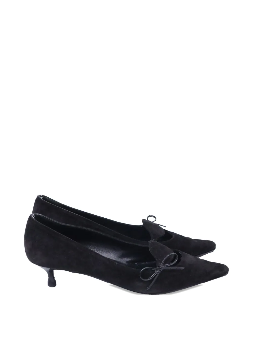 Ferragamo Pre-Owned bow cutout detail pumps - Nero