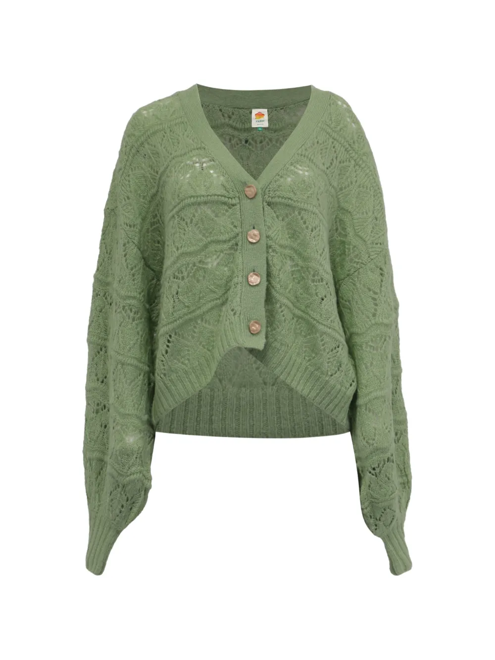 FARM Rio buttoned knitted cardigan - Verde
