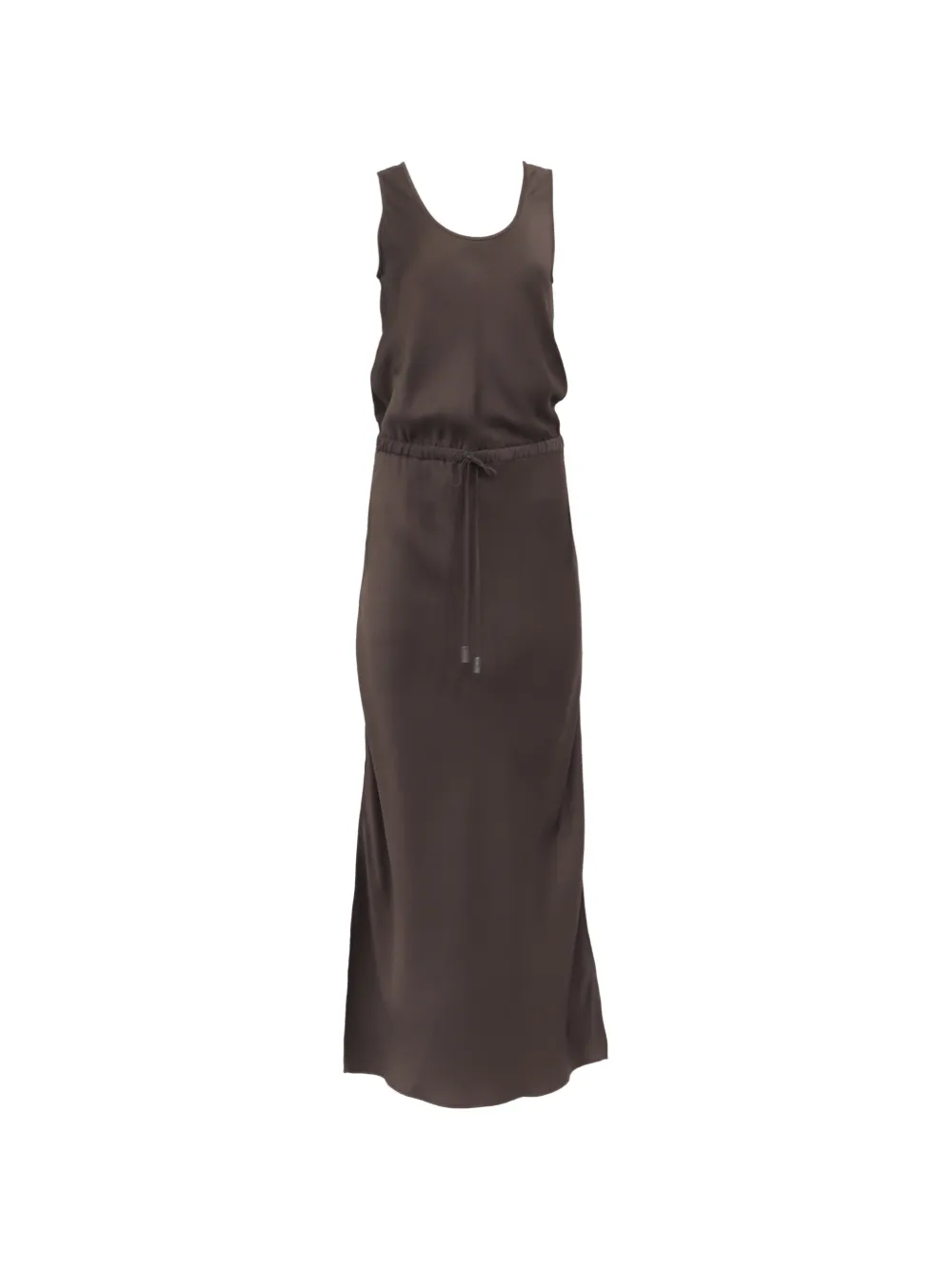 Brunello Cucinelli Vintage drawstring maxi dress - Marrone