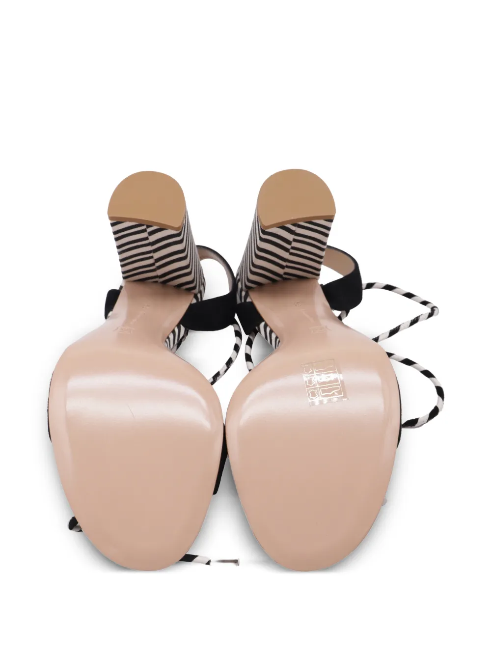 striped strappy sandals