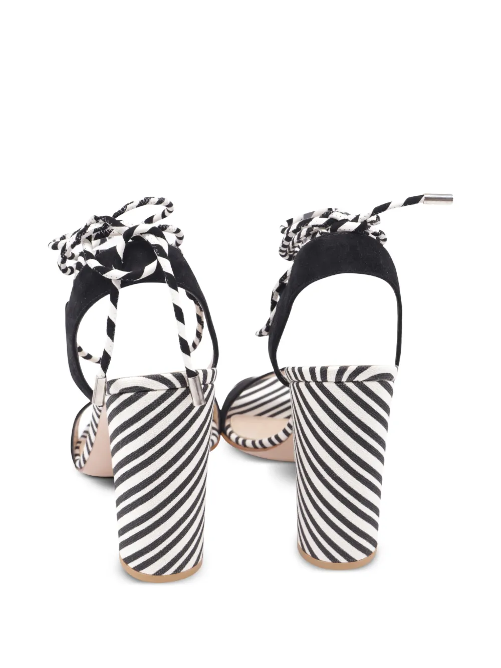 striped strappy sandals