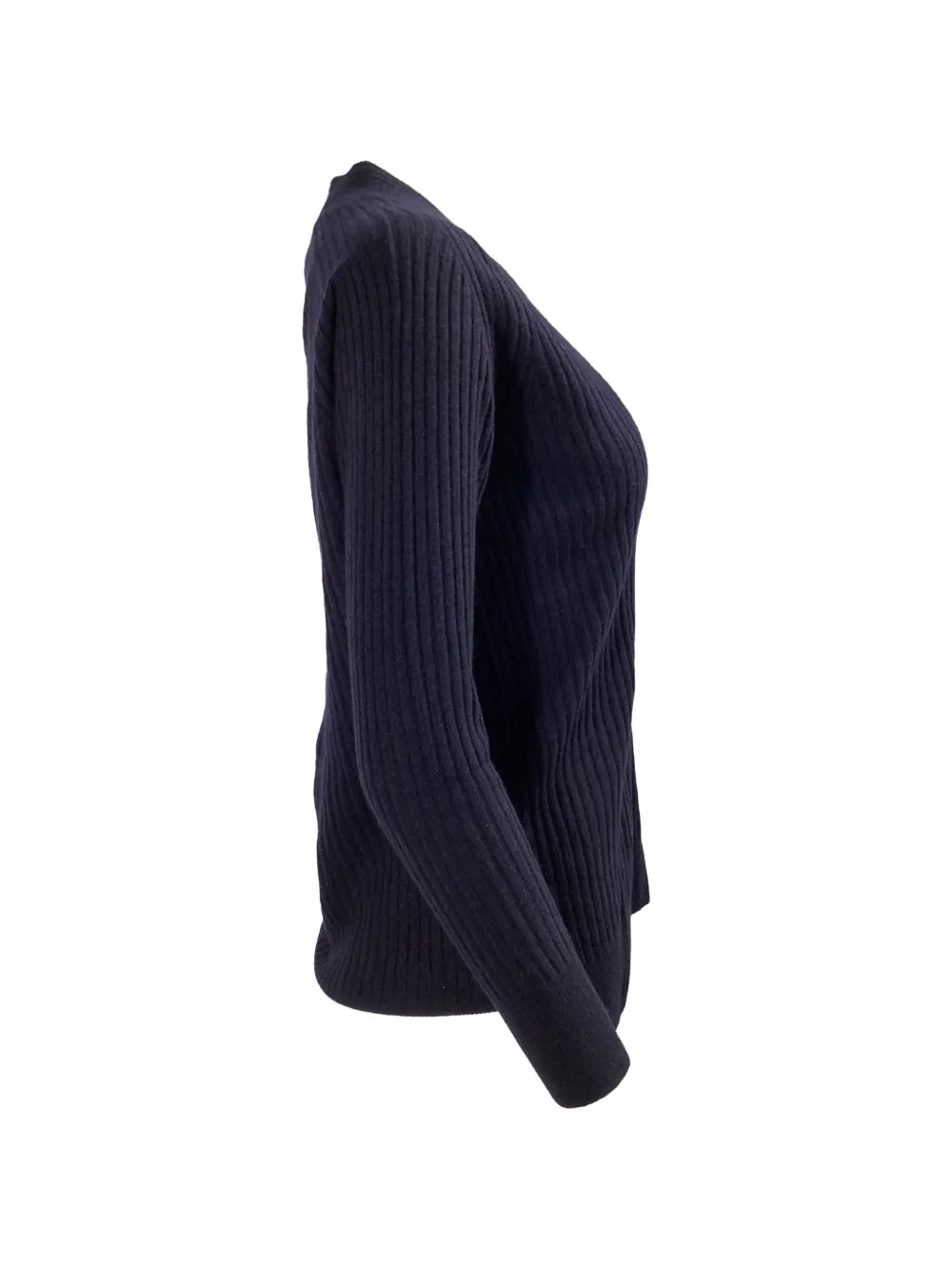  Iris & Ink V-neck Ribbed Sweater - Blue 