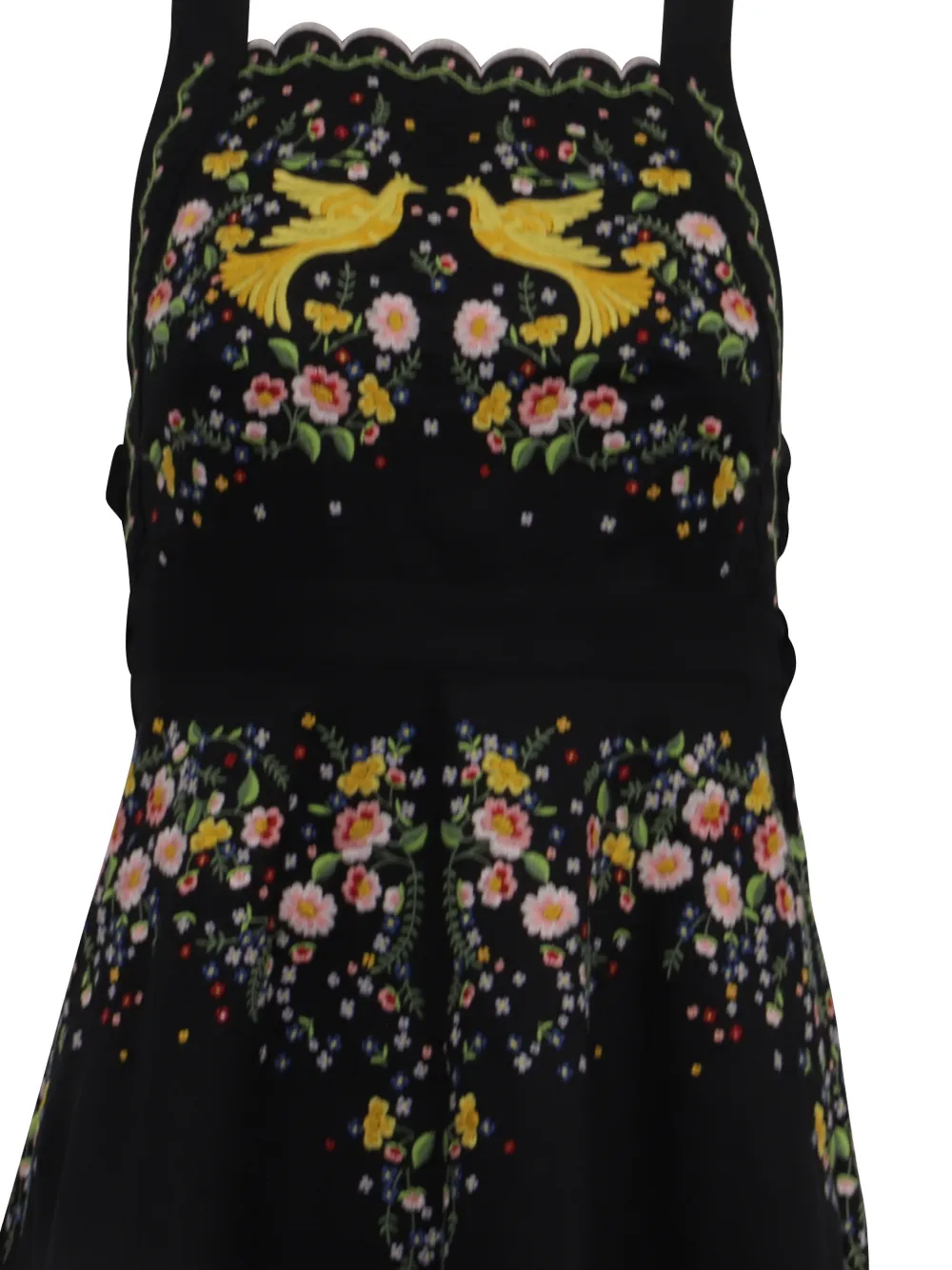 ZIMMERMANN embroidered open-back midi dress - Zwart