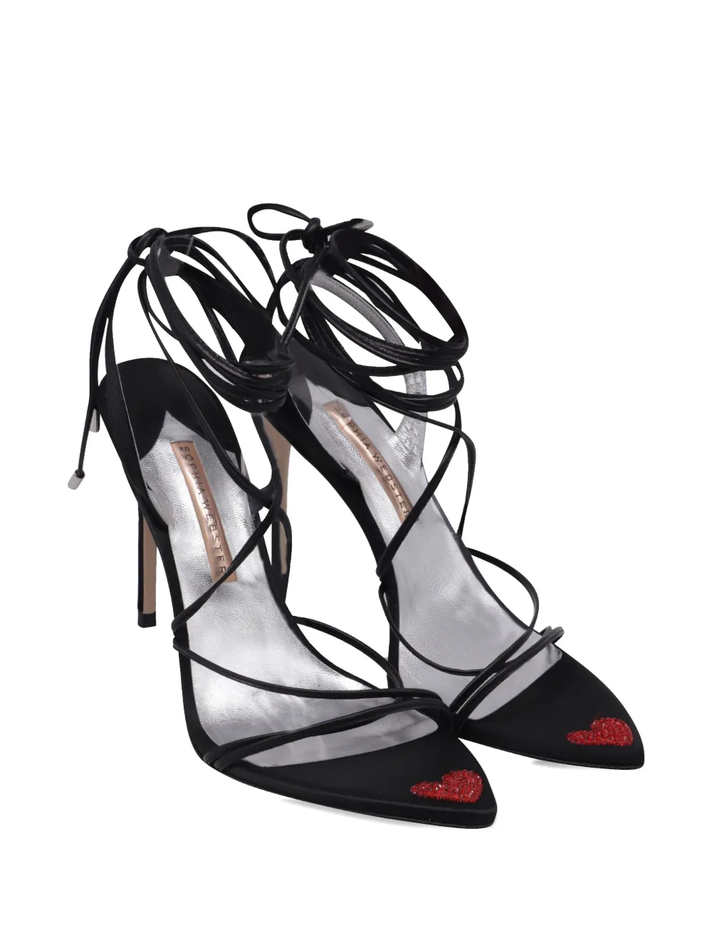 Sophia Webster Amora strappy heart-detail sandals - Zwart