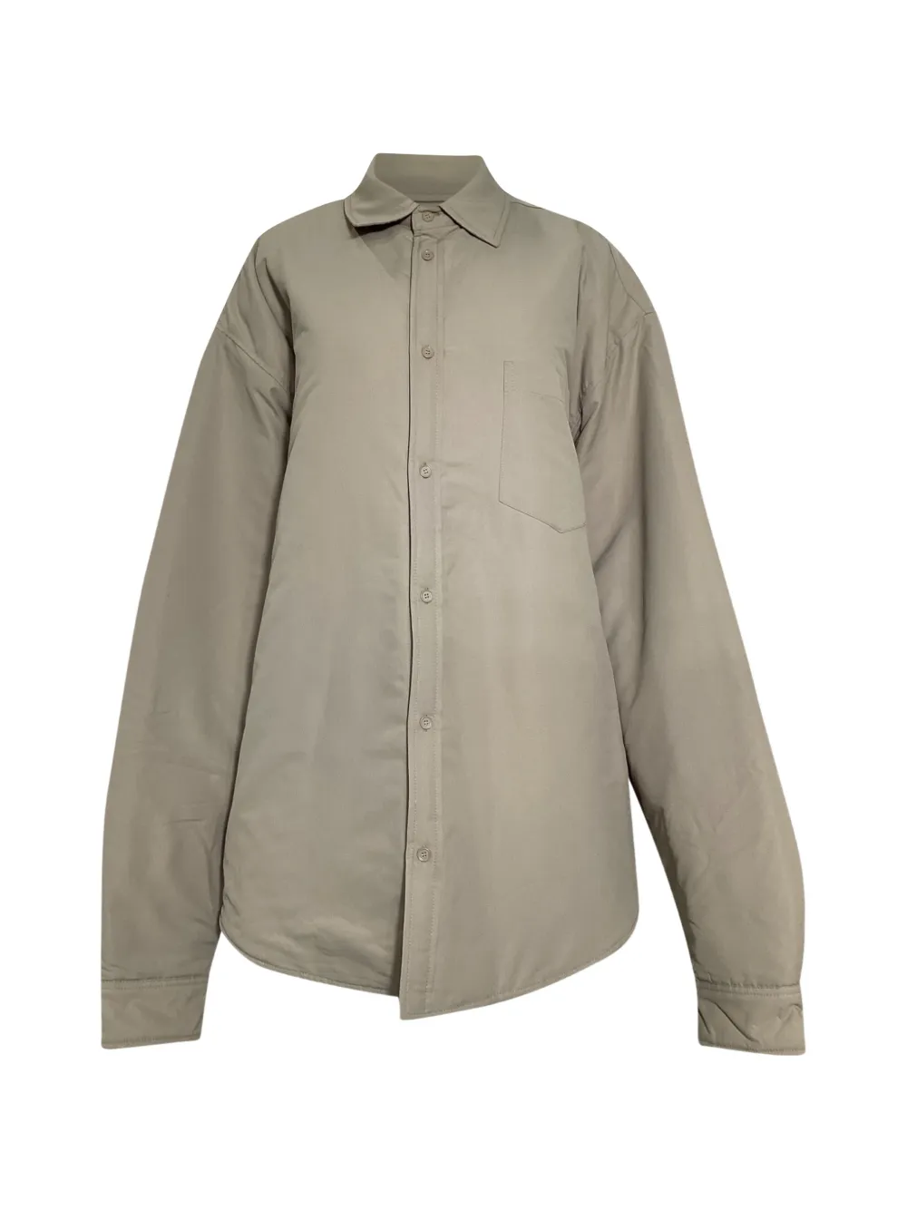The Frankie Shop padded button-up overshirt - Toni neutri
