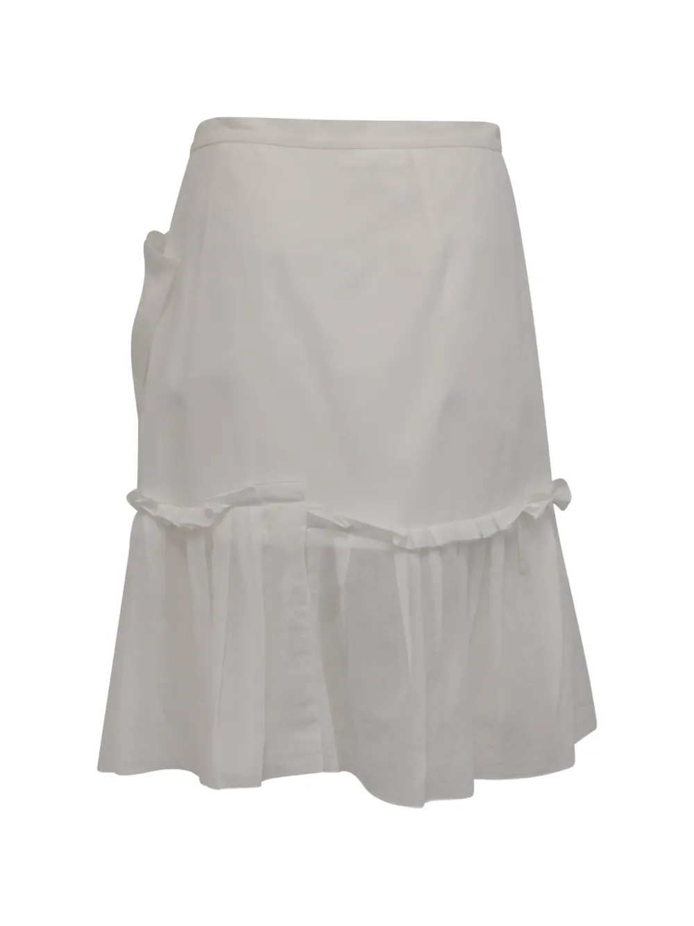 Valentino Garavani Pre-Owned ruffled cotton skirt - Wit