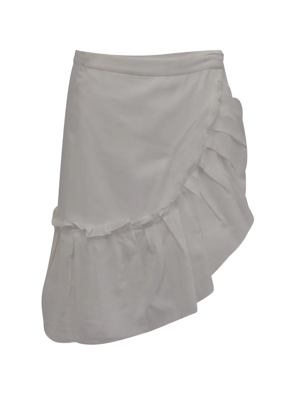 Valentino Garavani Pre-Owned ruffled cotton skirt - Bianco