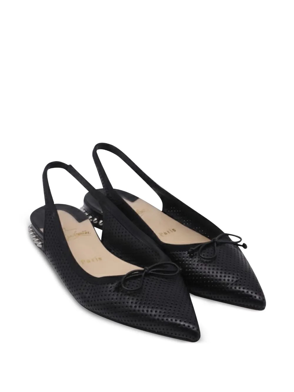Christian Louboutin Pre-Owned Hall Sling spike-detail pumps - Zwart