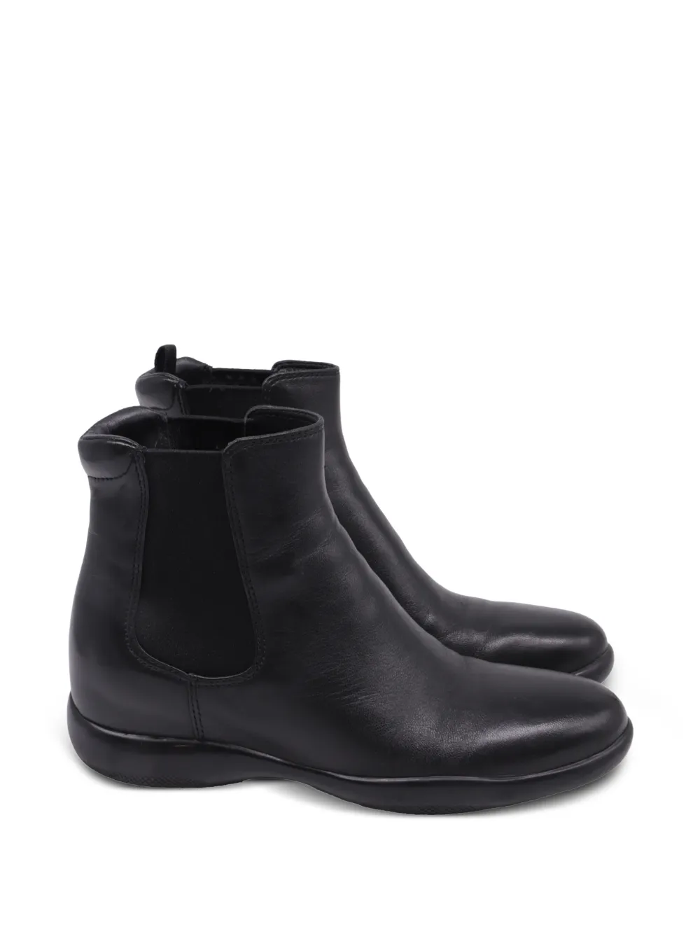 Prada Pre-Owned chelsea leather ankle boots - Nero