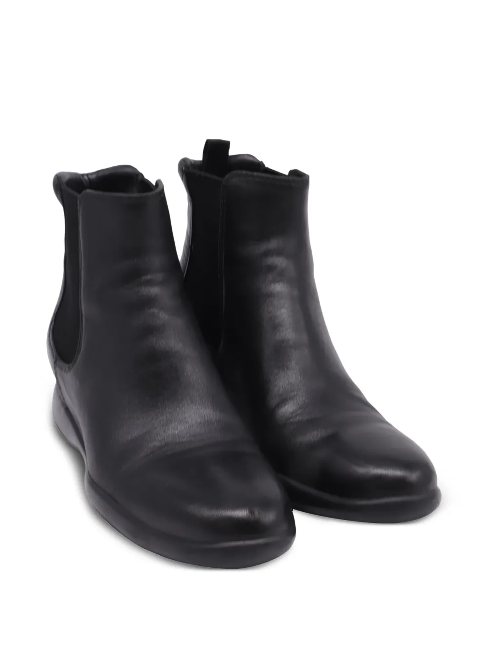 Prada Pre-Owned chelsea leather ankle boots - Zwart