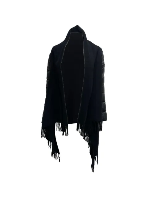 Moncler Vintage abrigo estilo capa con flecos