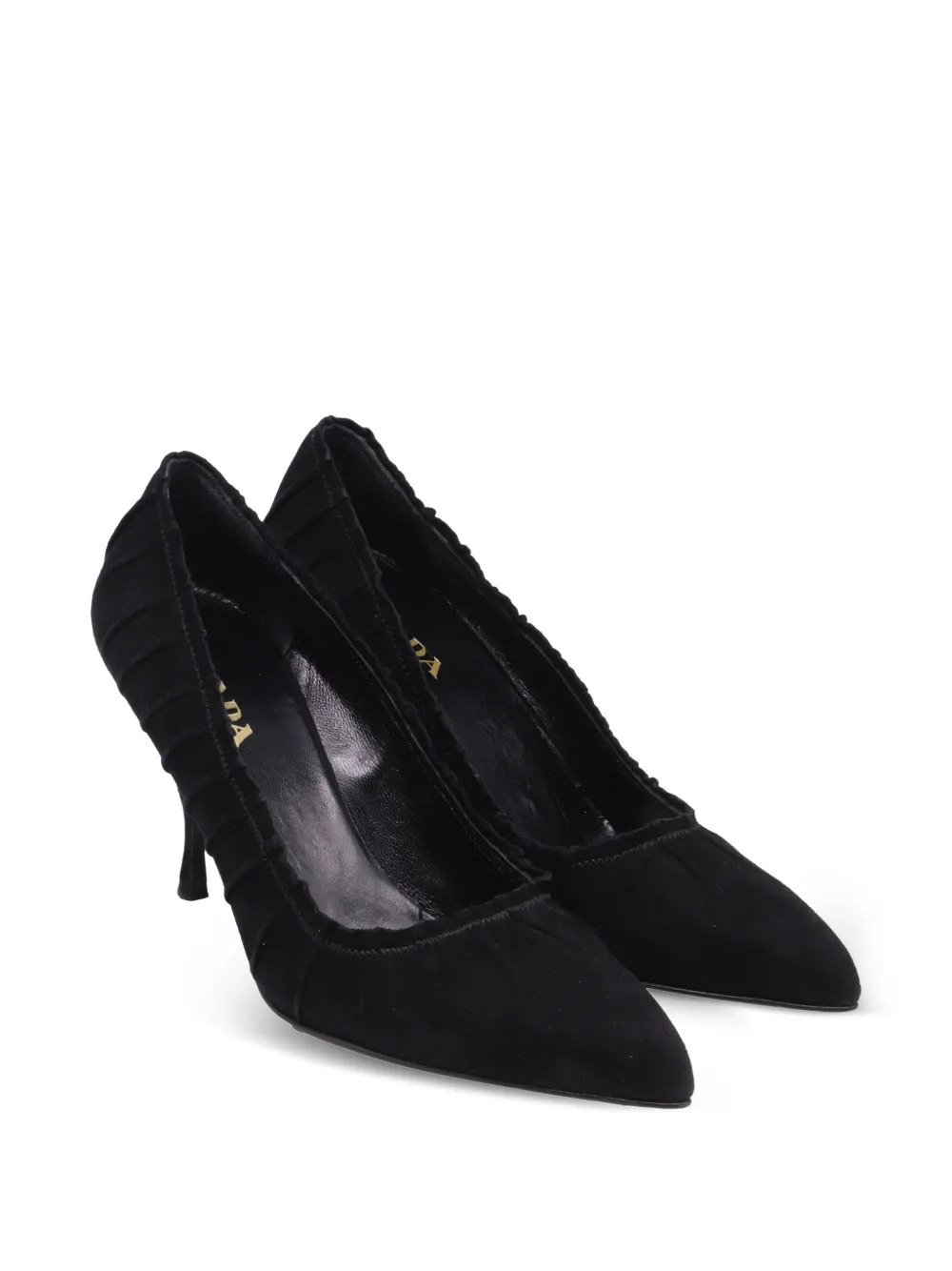 Pleated Pointed-Toe Pumps