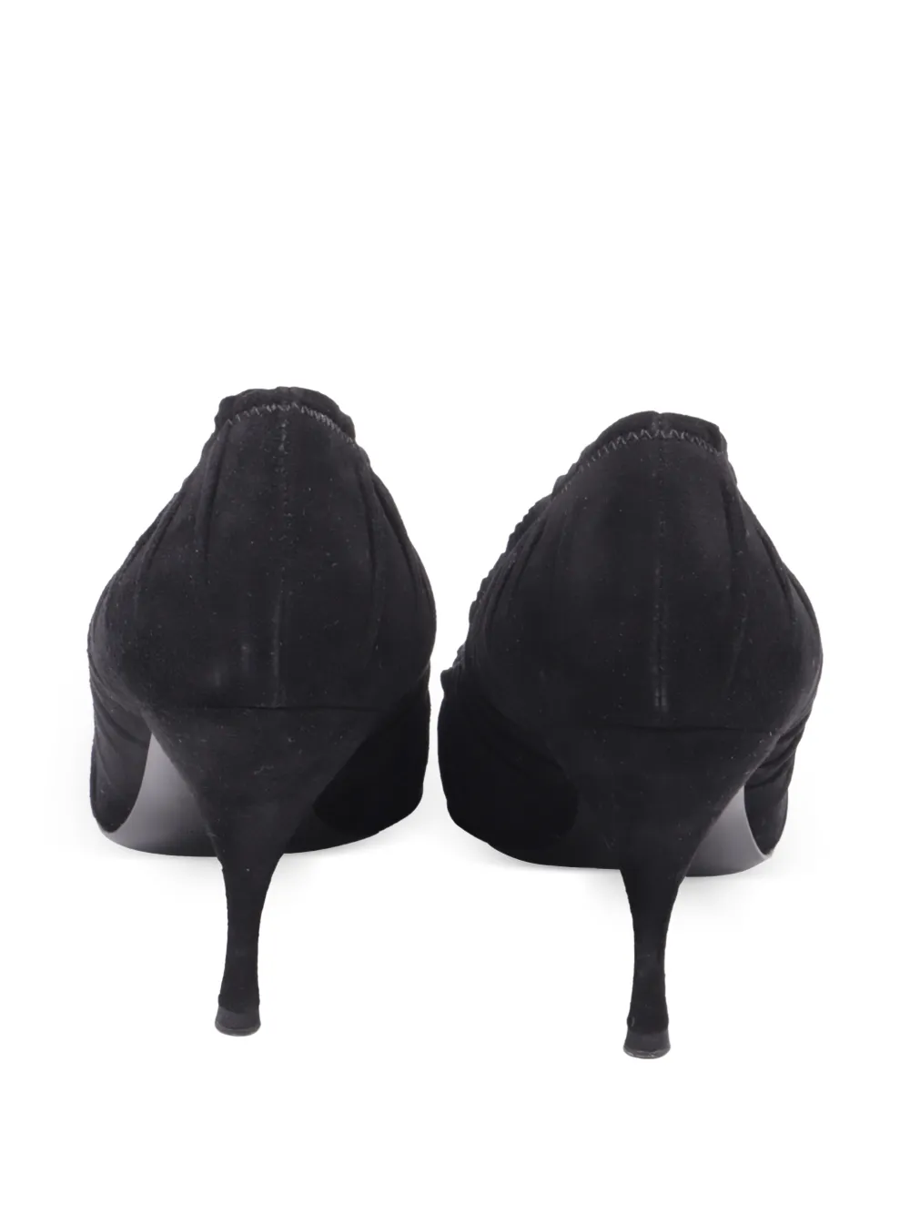 Pleated Pointed-Toe Pumps