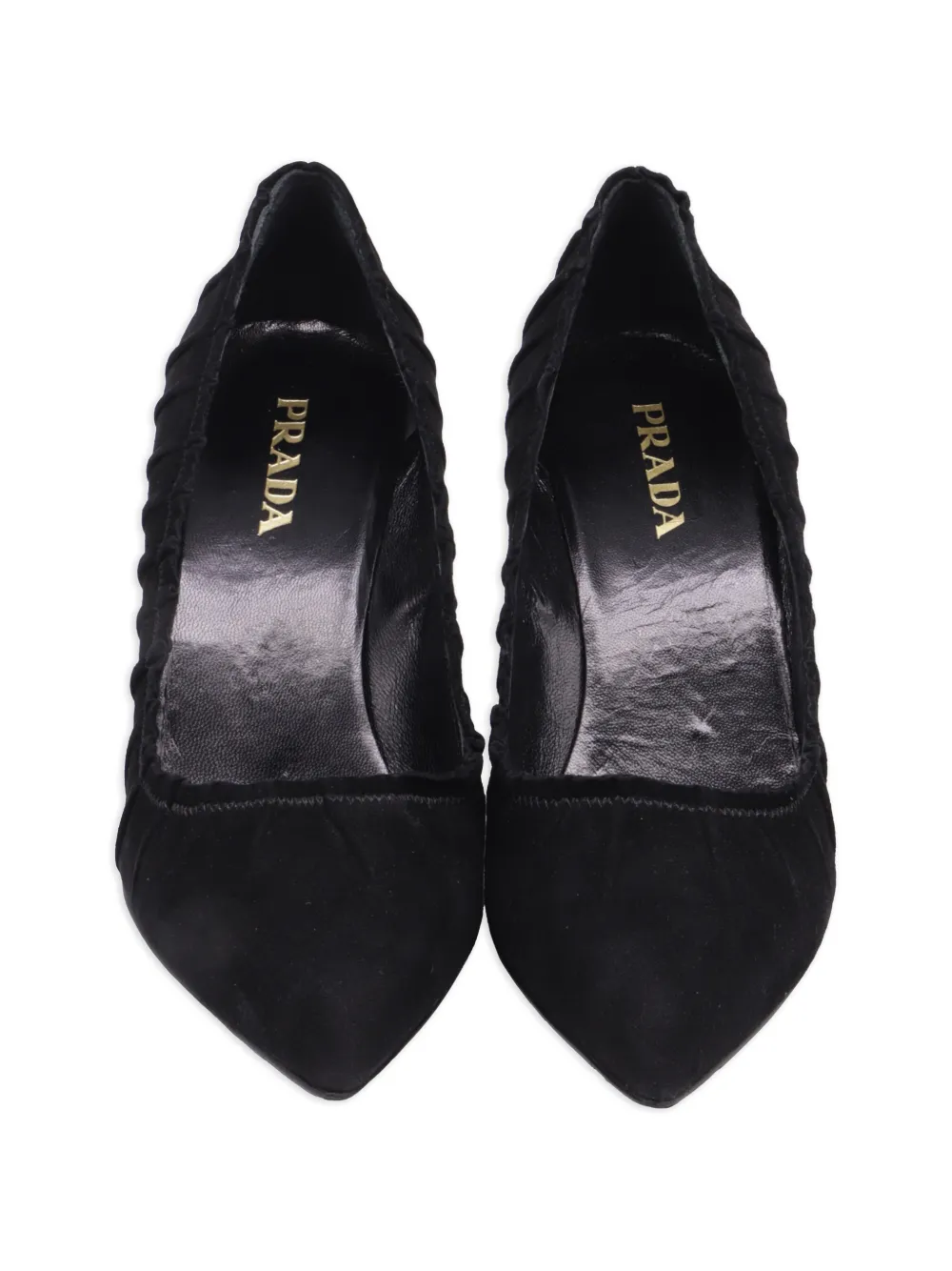 Pleated Pointed-Toe Pumps