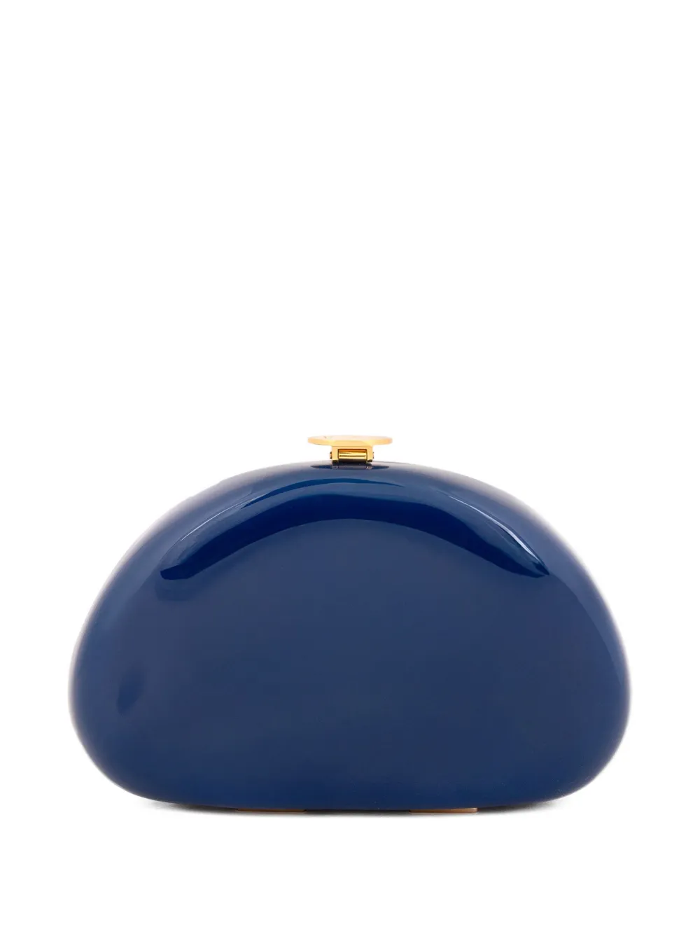 Gemy Maalouf glossy-effect clutch bag - Blauw