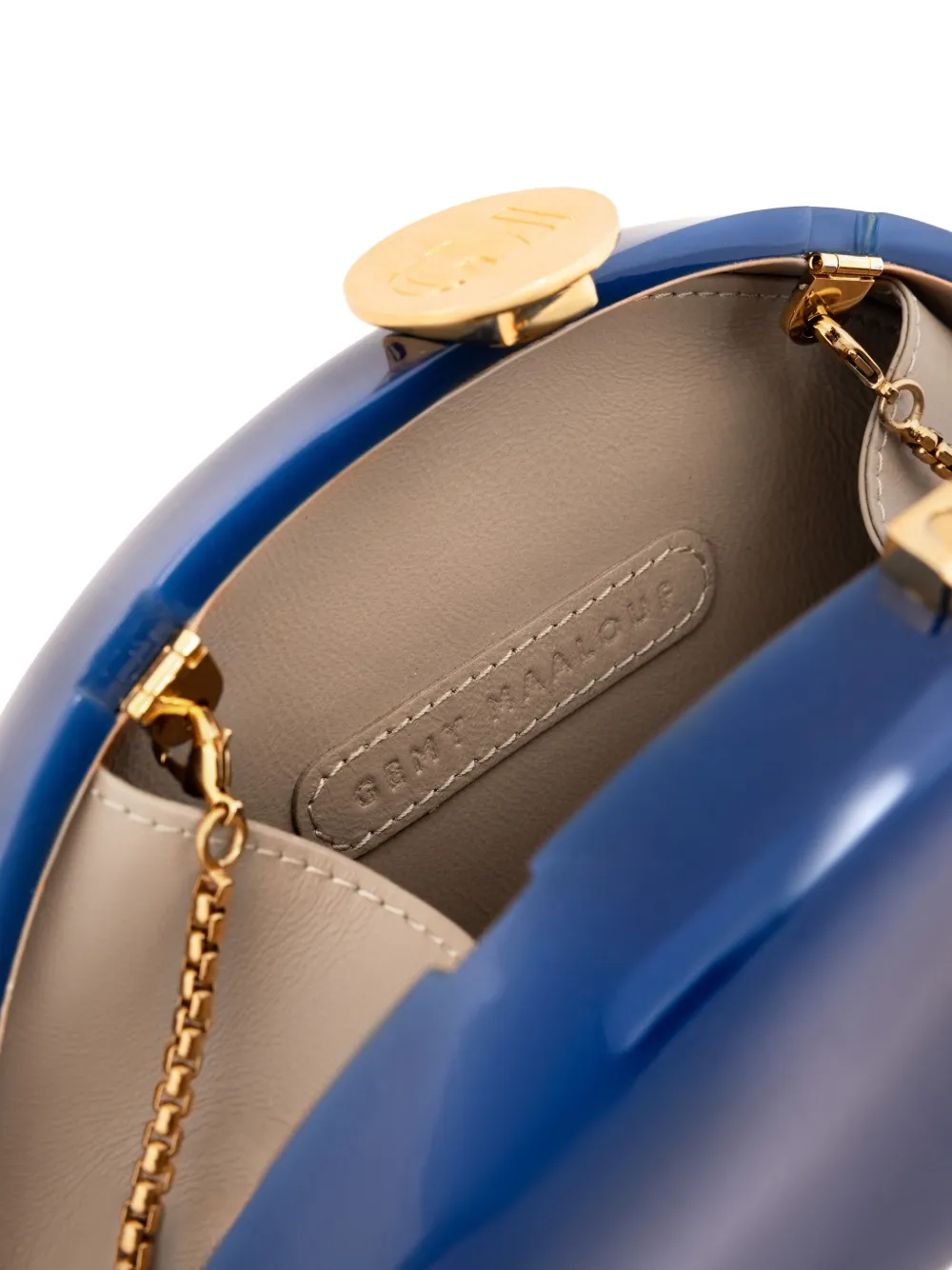 Gemy Maalouf Clutch met glanzend-effect Blauw