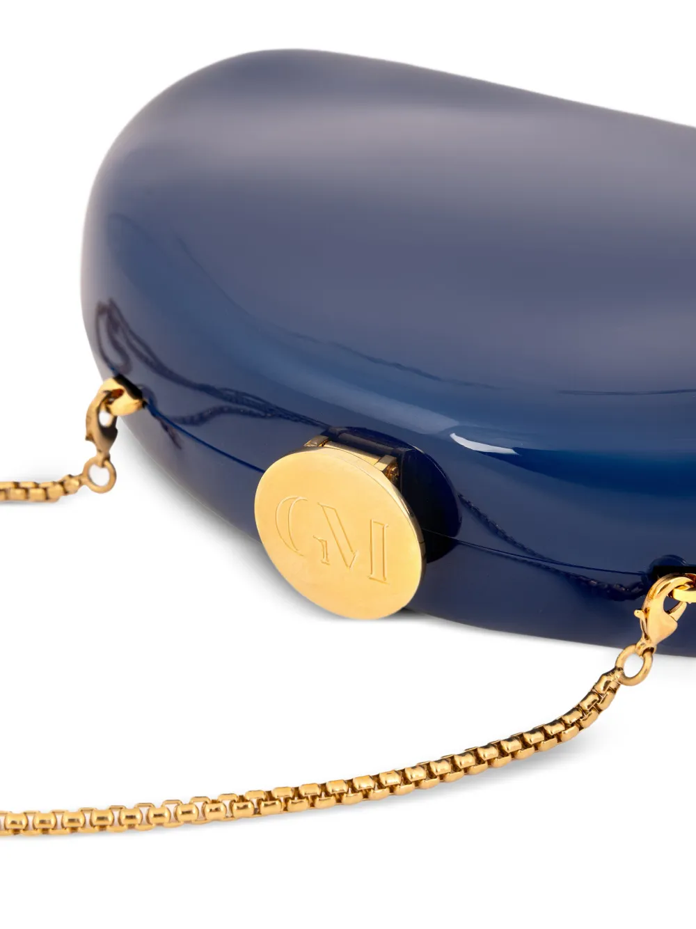 Gemy Maalouf Clutch met glanzend-effect Blauw
