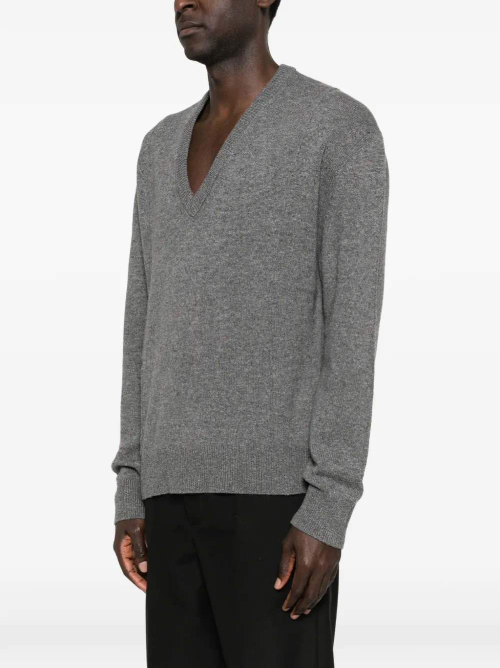 Jil Sander Trui met V-hals Grijs