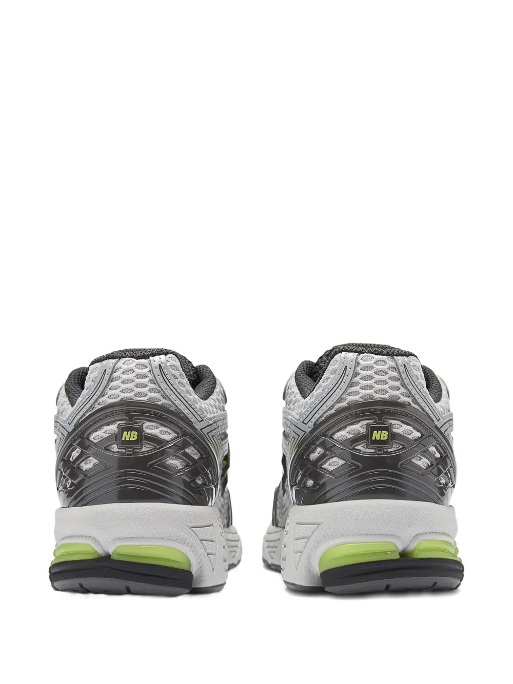 New Balance Kids 1906 metallic-effect lace-up sneakers Wit