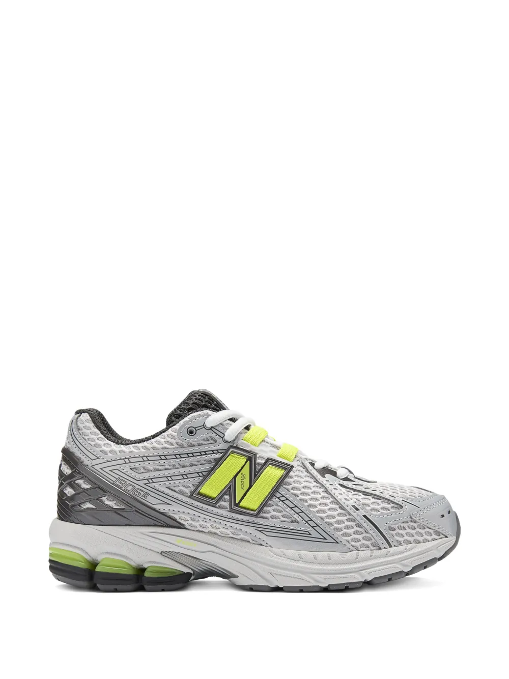 New Balance Kids 1906 metallic-effect lace-up sneakers Wit