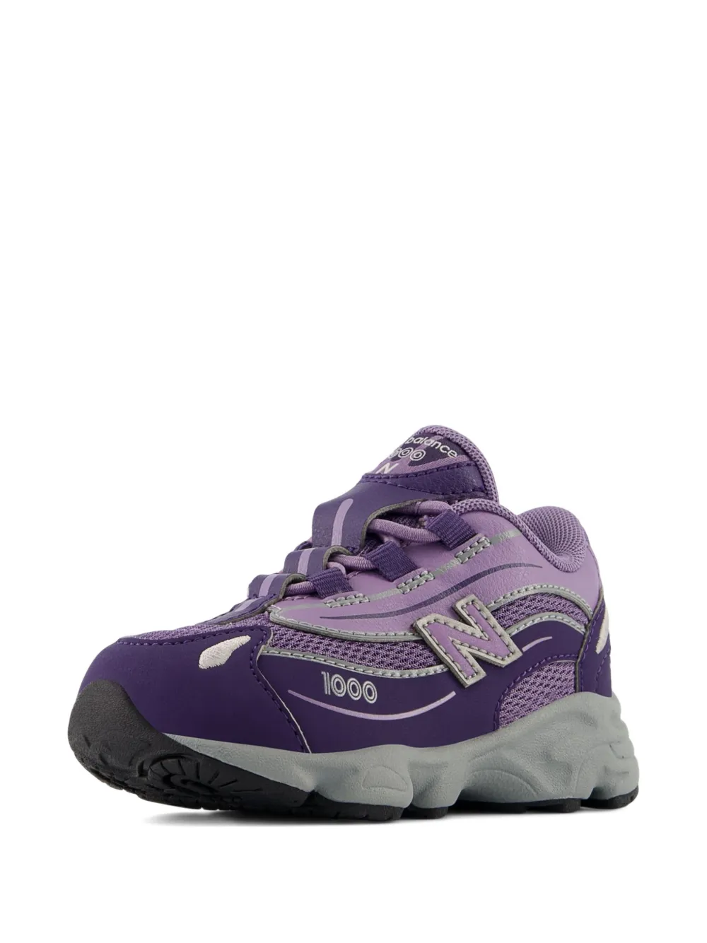 New Balance Kids 1000 bungee-lace sneakers Paars
